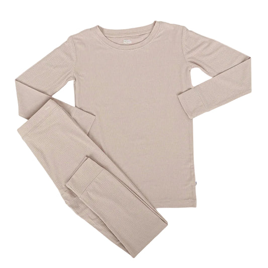 Totally Tan Ribbed Long Sleeve Set
