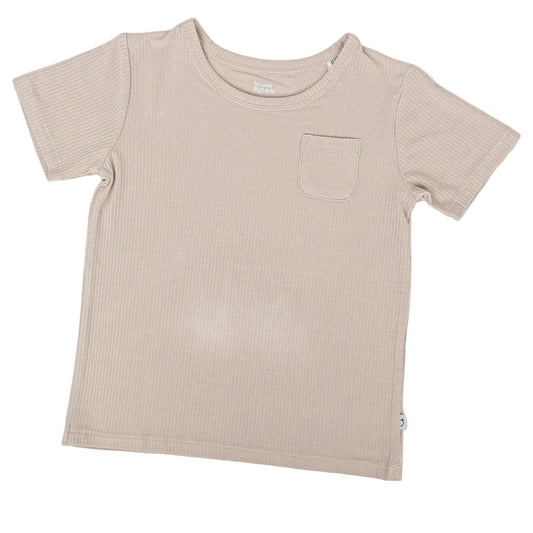 Totally Tan Ribbed Pocket Tee