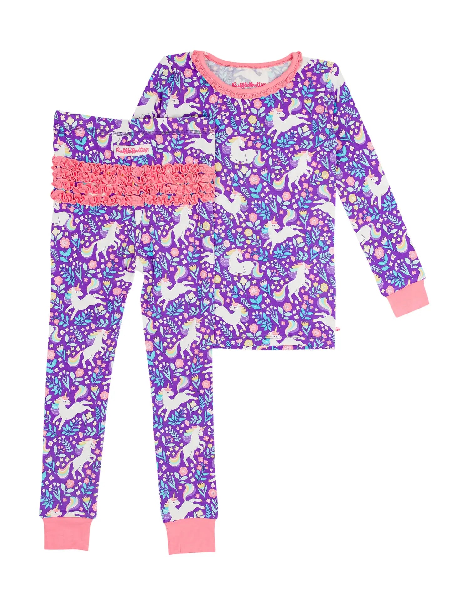 Unicorn Meadow Ruffled Long Sleeve Set