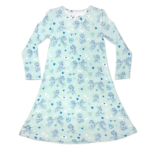 Paw Patrol: Love Paws Blue Long Sleeve Dress