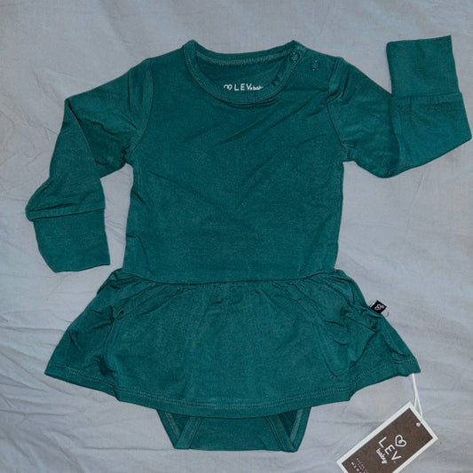 Evergreen Bodysuit Twirl Dress