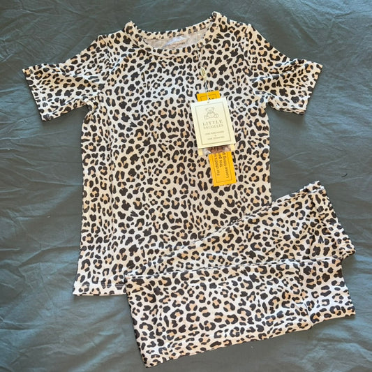 Tan Leopard Short Sleeve Set