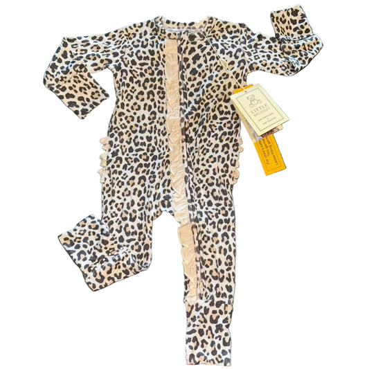 Tan Leopard Ruffled Convertible Zippy