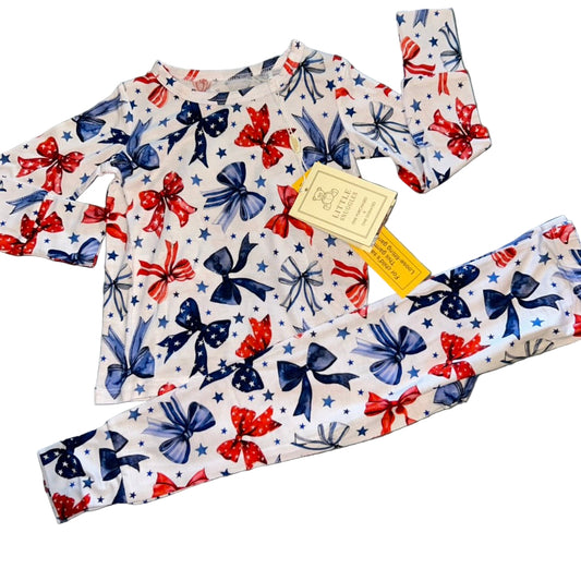Red White & Bows Long Sleeve Set
