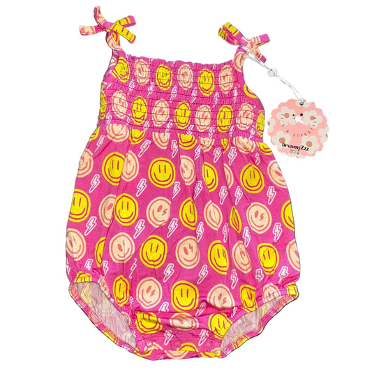 Radiant Smiles Smocked Bubble Romper