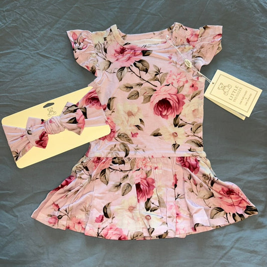 English Rose Bodysuit Twirl Dress