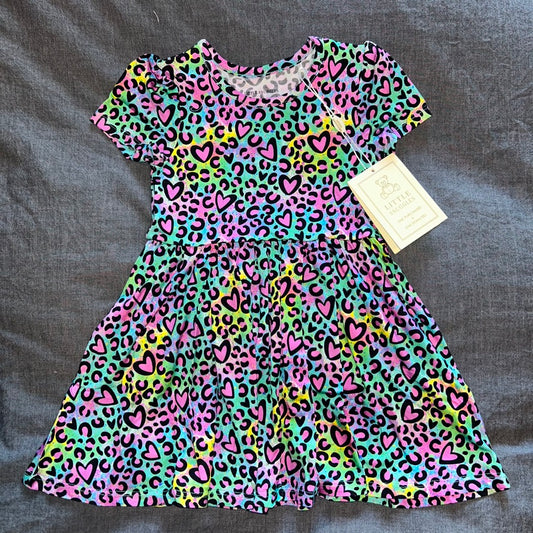 Wild at Heart Short Sleeve Twirl Dress