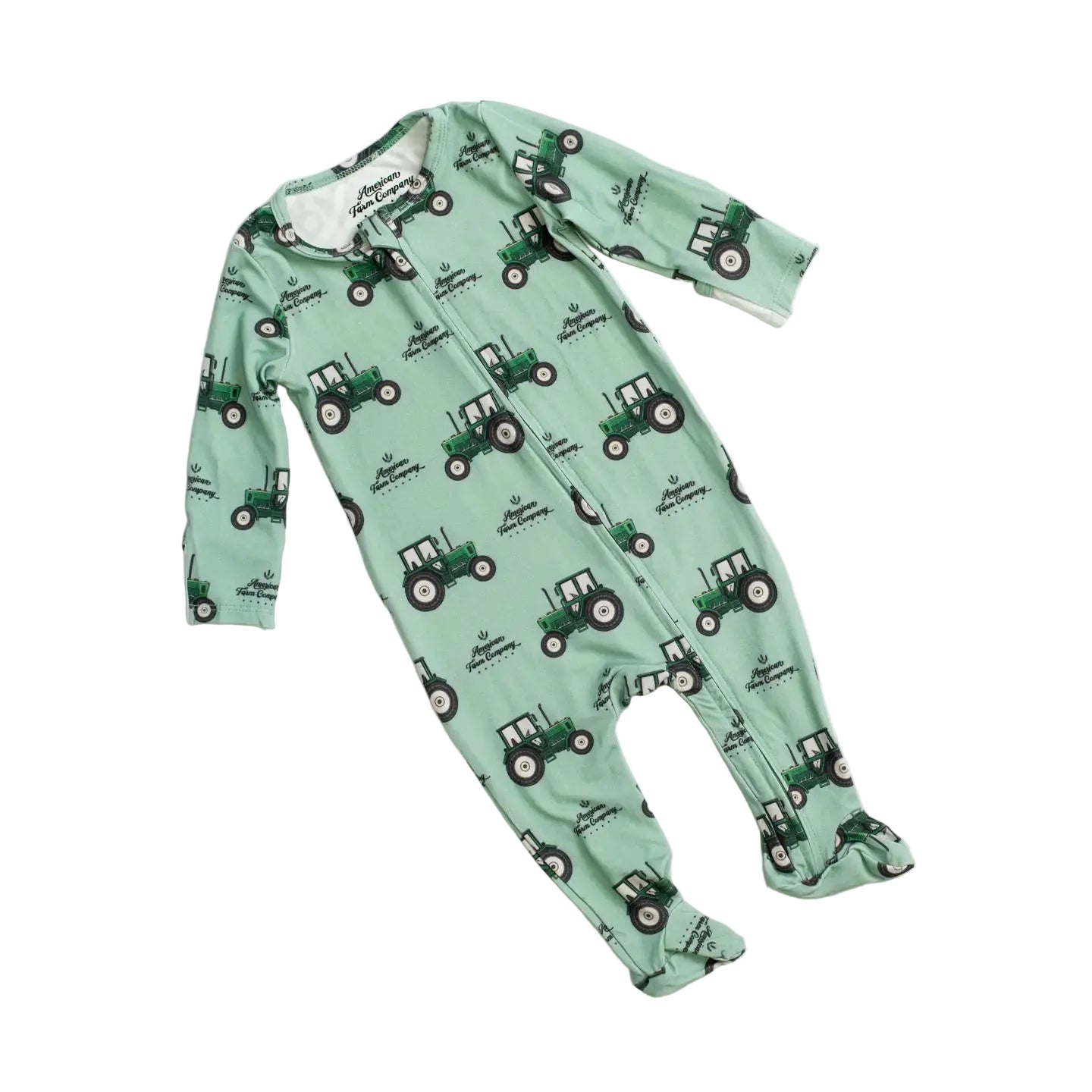 Green Tractor Footie