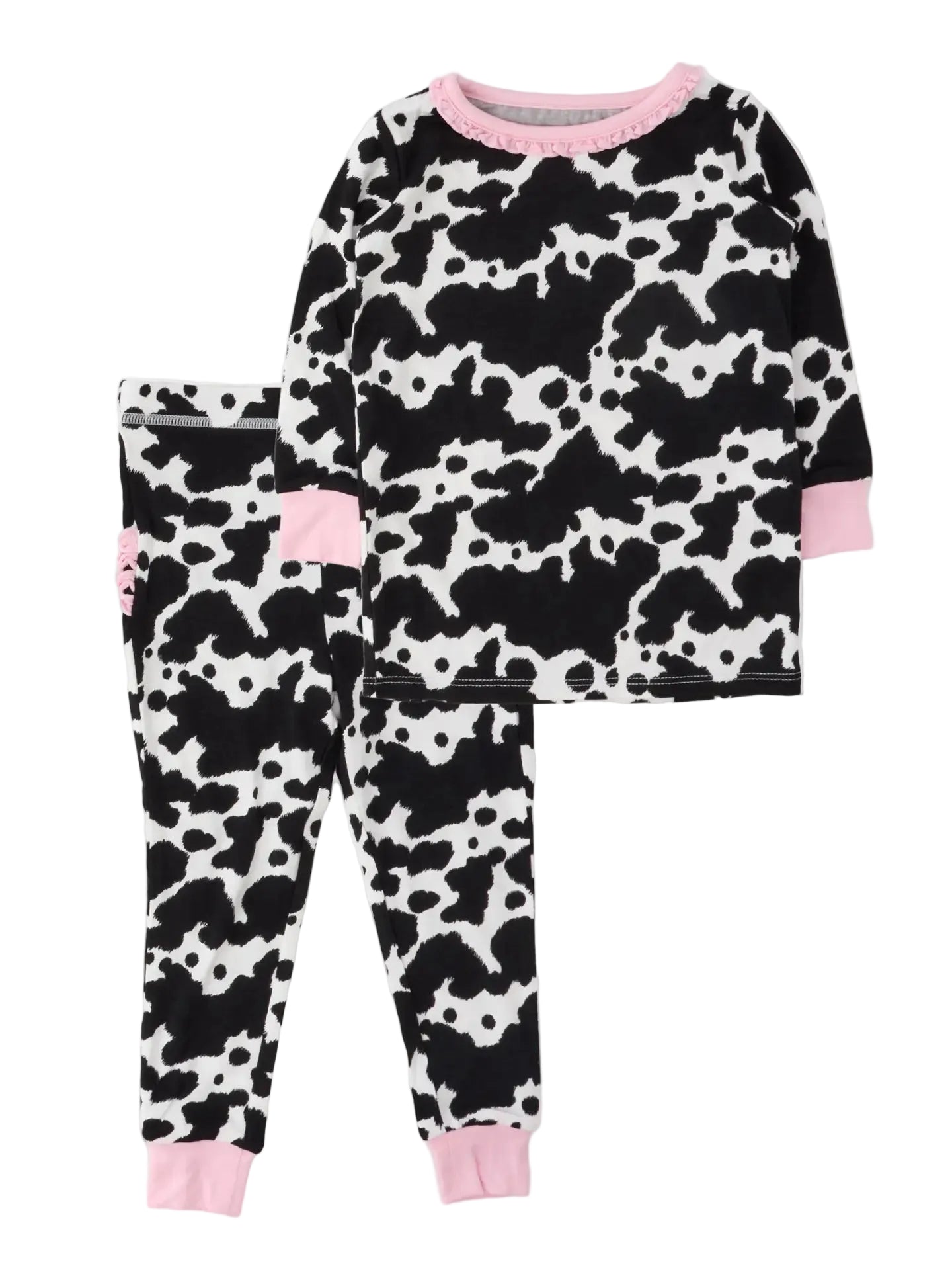Moo Crew Ruffled Long Sleeve Set
