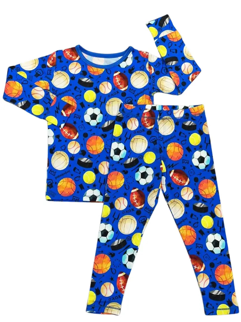 Blue Sports Long Sleeve Set