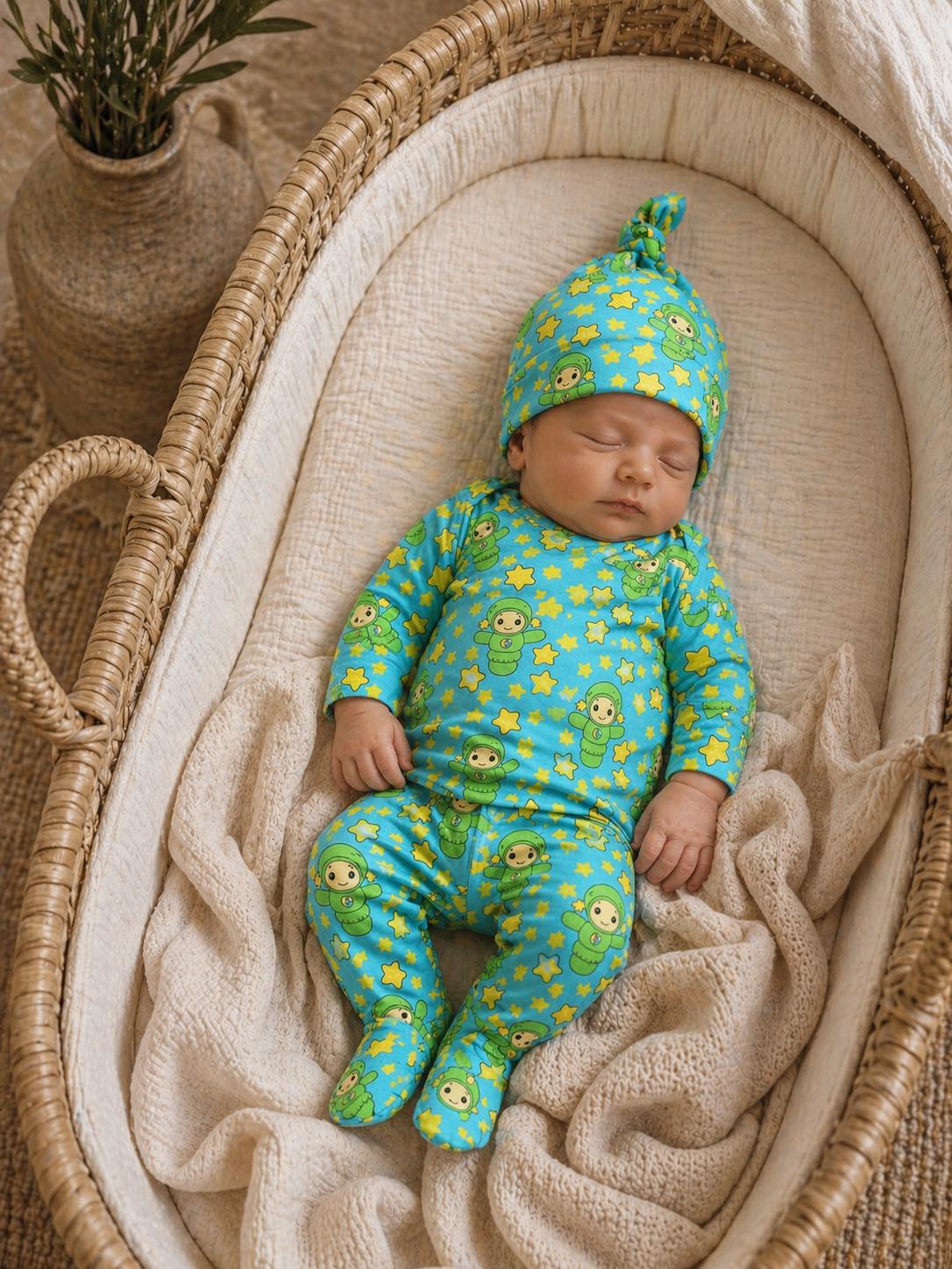 Glo to Sleep Top, Bottoms and Hat