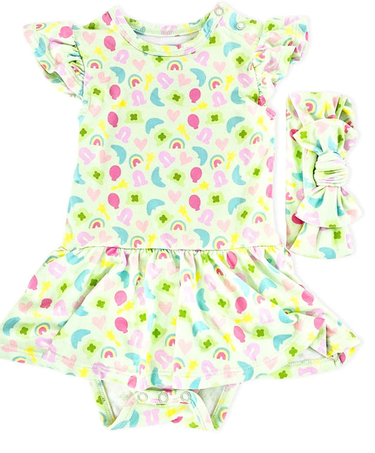 Lucky Charms Bodysuit Twirl Dress