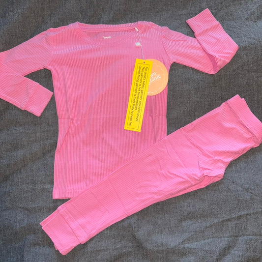 Bubblegum Ribbed Long Sleeve Set