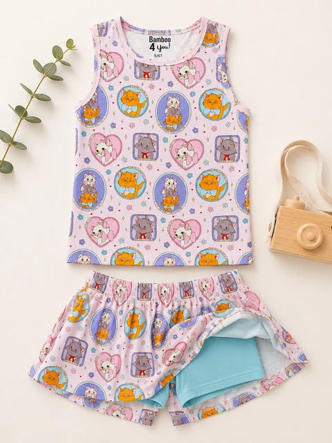 Feline Fancy Tank & Skort Set