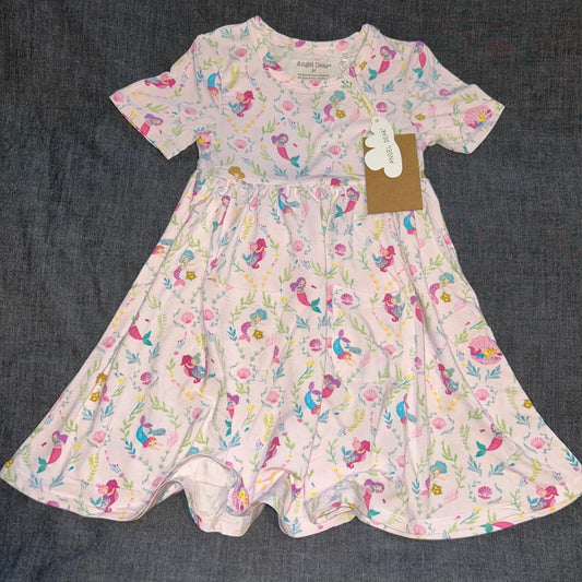 Mermaids Short Sleeve Twirl Dress
