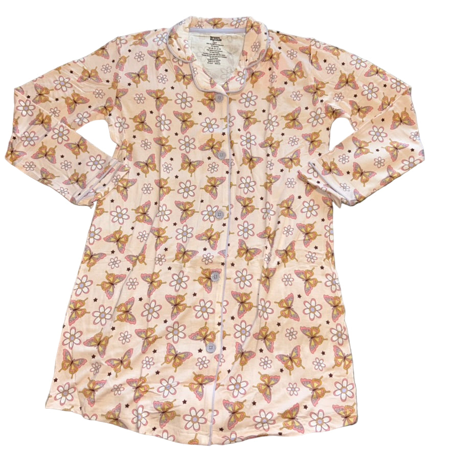 Blossomin' Butterfly Long Sleeve Nightgown