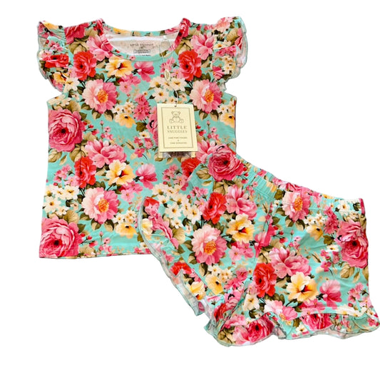 Precious Petals Flutter Sleeve and Shorts Set