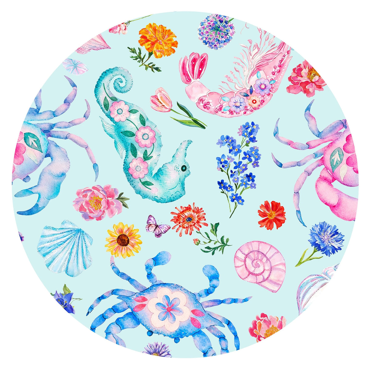 Ocean Coastal Blooms Blue Convertible Zippy