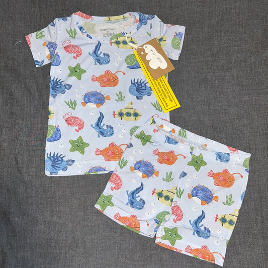 Cute Ocean Creatures Shorts Set