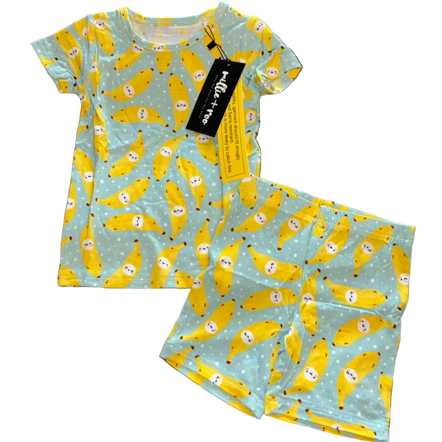 Kawaii Banana Shorts Set