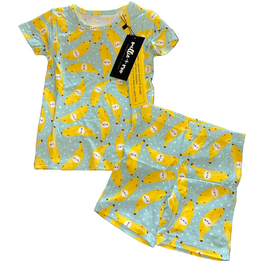 Kawaii Banana Shorts Set