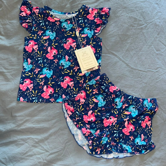 Ohana Gardens Flutter Sleeve and Shorts Set