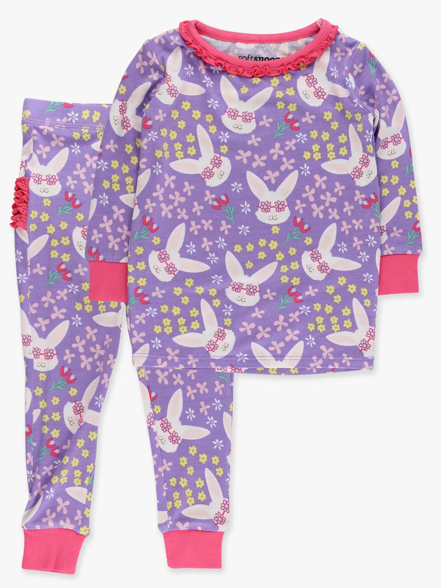 Purple Sunny Bunnies Ruffled Long Sleeve Set
