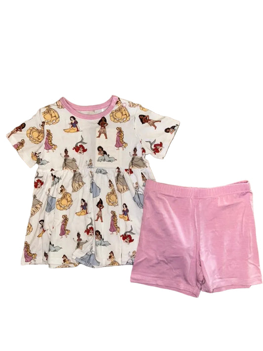 Heart of a Princess Short Sleeve Peplum Top and Shorts Set