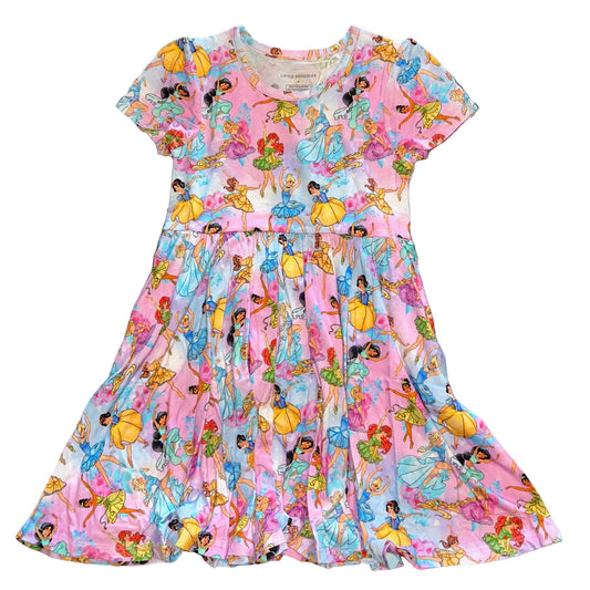 Royal Dancers Short Sleeve Twirl Dress