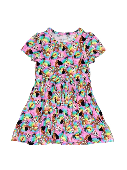 Island Friends Short Sleeve Twirl Dress