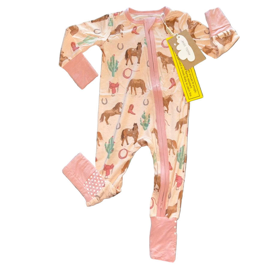 Western Horses - Pink Convertible Zippy