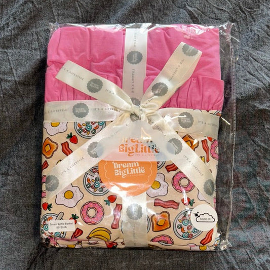 Balanced Breakfast Ruffled Toddler Blanket