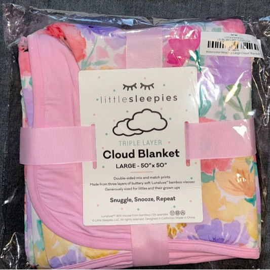 Watercolor Meadow Toddler Blanket