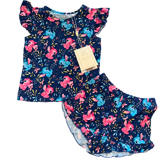 Ohana Gardens Flutter Sleeve and Shorts Set