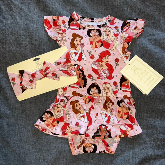 Royal Valentine Bodysuit Twirl Dress
