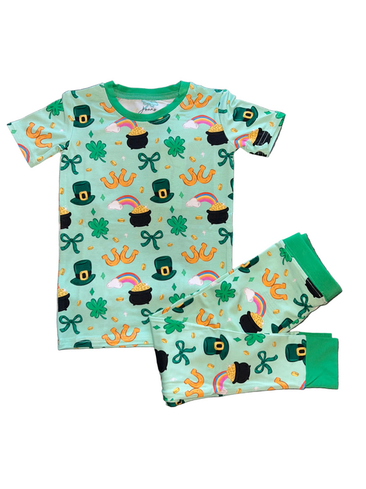 Shamrock Snuggles Short Sleeve Set