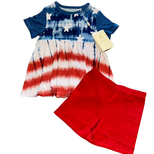 Americana Peplum Top and Shorts Set