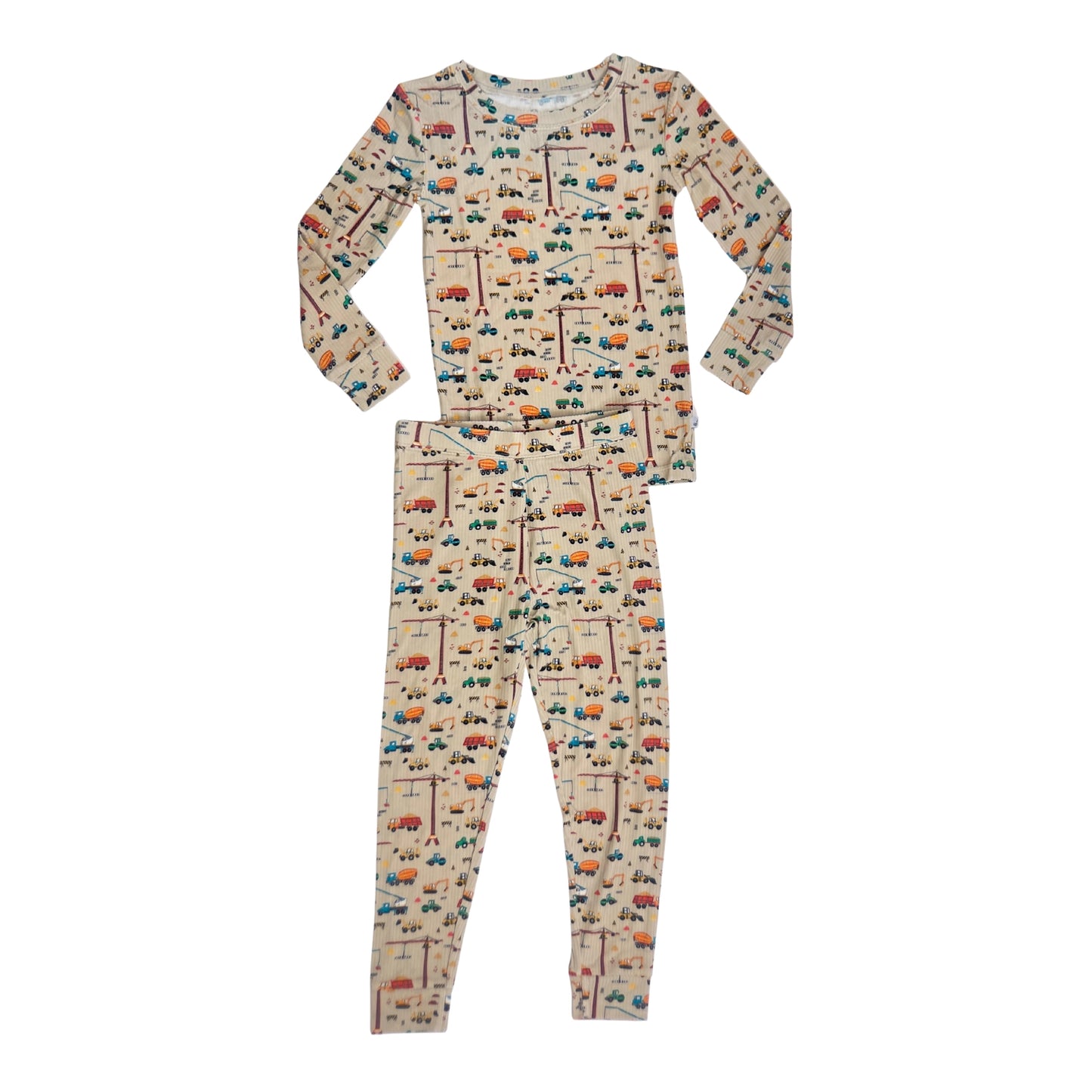 Sand Construction Ribbed Long Sleeve Set