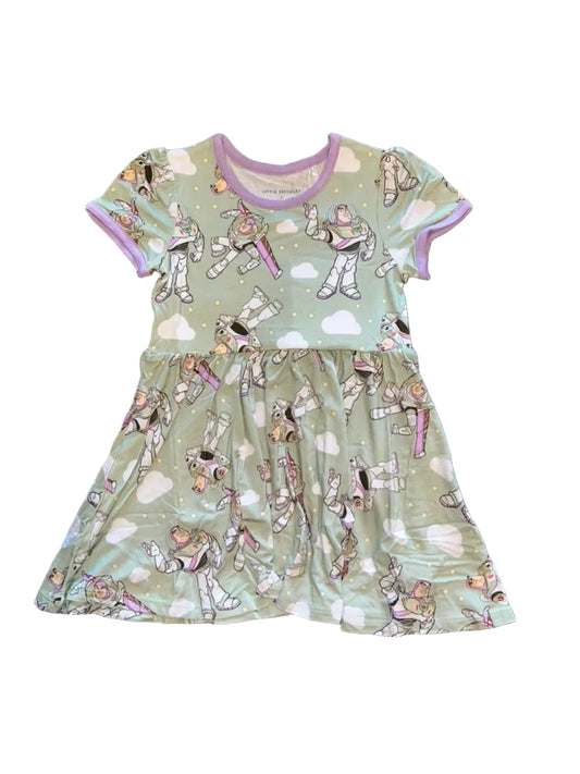 Cosmic Buddy Short Sleeve Twirl Dress