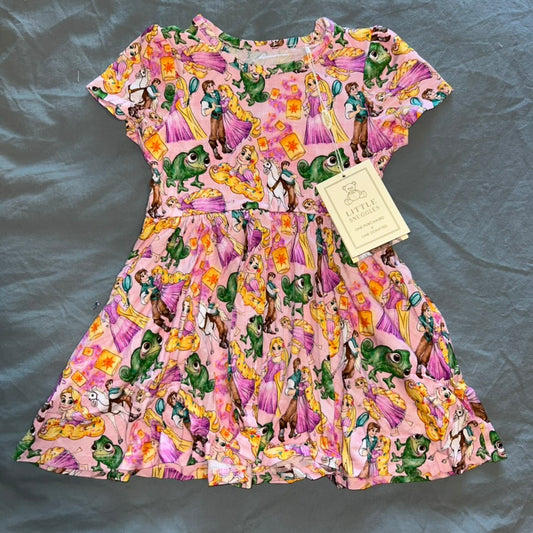 Tangled Love Short Sleeve Twirl Dress