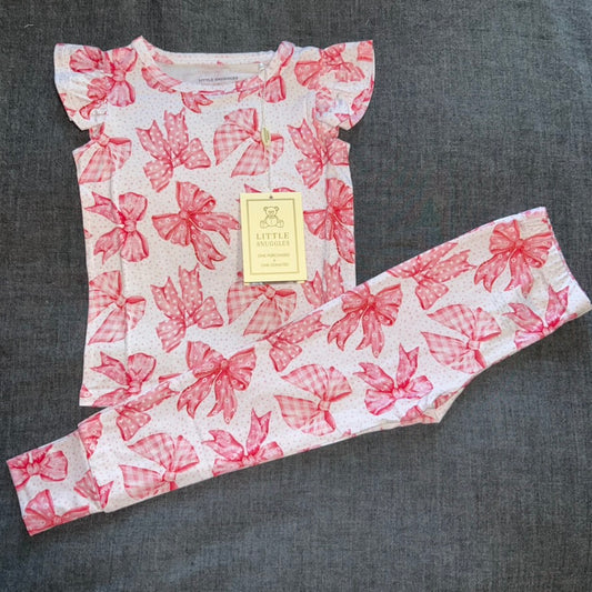 Lovin' Bows Flutter Sleeve and Pants Set