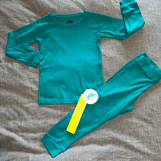 The Real Teal Ribbed Long Sleeve Set