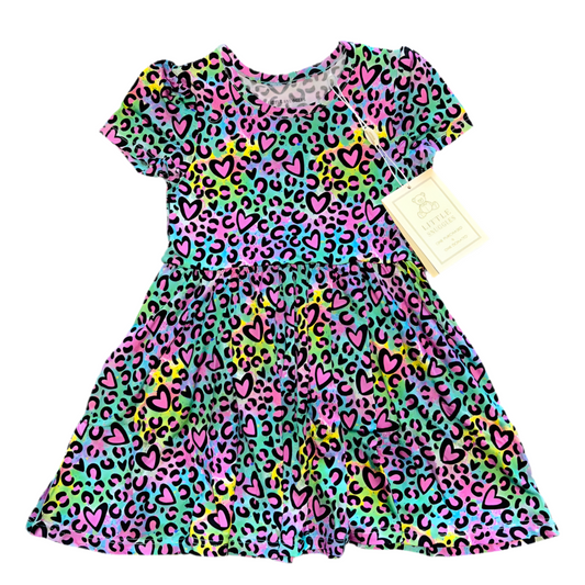 Wild at Heart Short Sleeve Twirl Dress