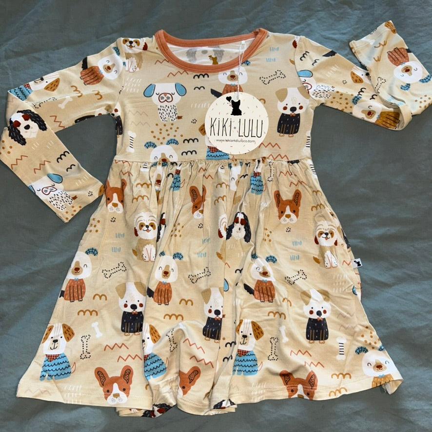 Pajama Pawty Long Sleeve Twirl Dress