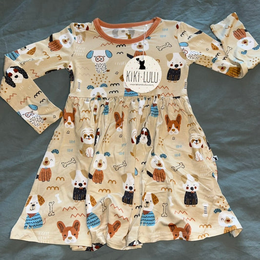 Pajama Pawty Long Sleeve Twirl Dress