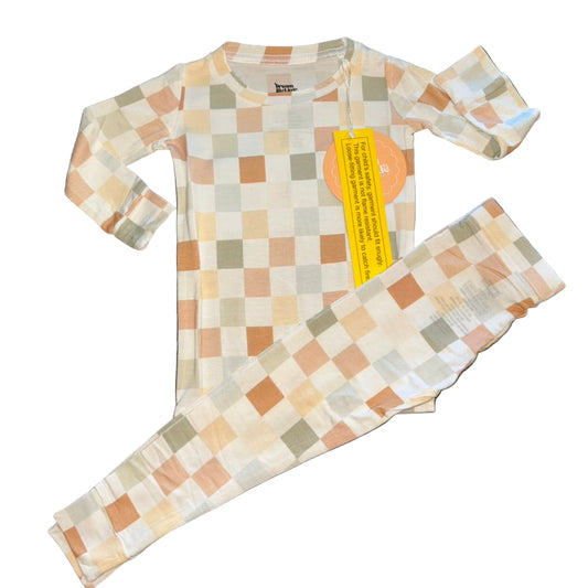 Muted Checkers Long Sleeve Set