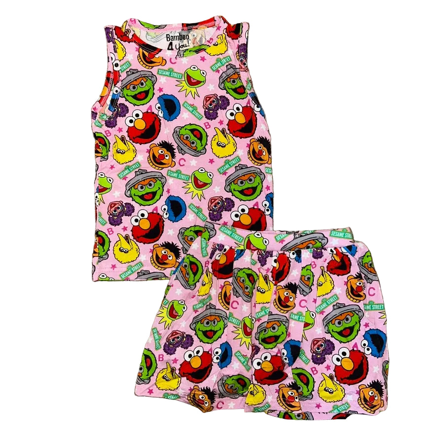 Sunny ABCs Pink Tank and Skort Set