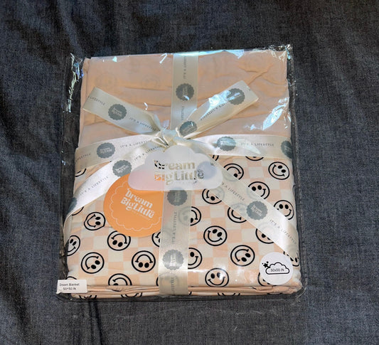 Sandy Smiles Checkers Toddler Blanket