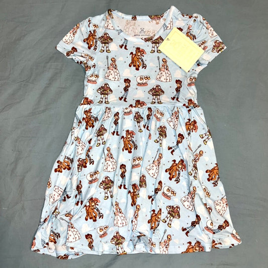 You've Got A Friend Short Sleeve Twirl Dress
