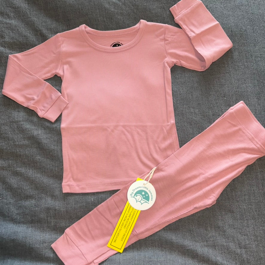 Cotton Candy (Pink) Ribbed Long Sleeve Set